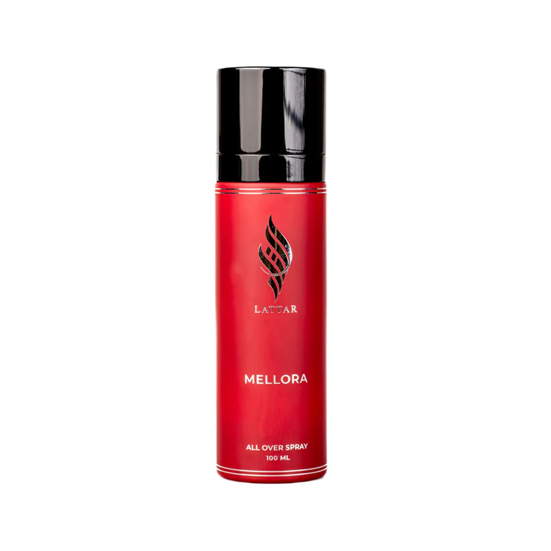 Melora all over spray 100ml unisex bottle with vanilla, chocolate, amber, and sandalwood notes
